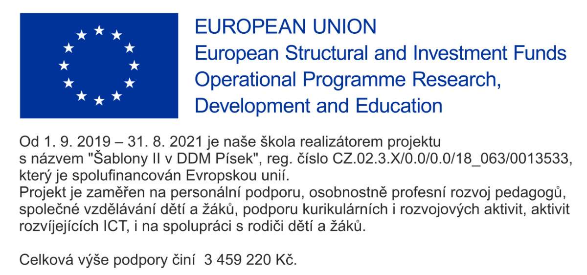 Projekt Šablony II v DDM Písek.